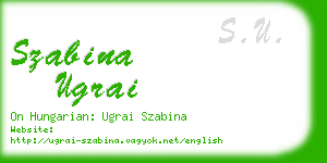 szabina ugrai business card